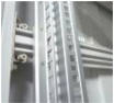 Movable slide side pillars (material: AL6063T5) can fit different depth equipment. The device can be taken without any hand tools.