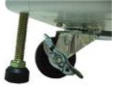 The device can be set 2.5&rdquo; caster or on a 4&rdquo; floor stand can poise the equipment.