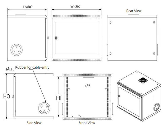 19 Wall Mount Racks, Wall Mounted 19 Rack, Wall Mounted Server Rack