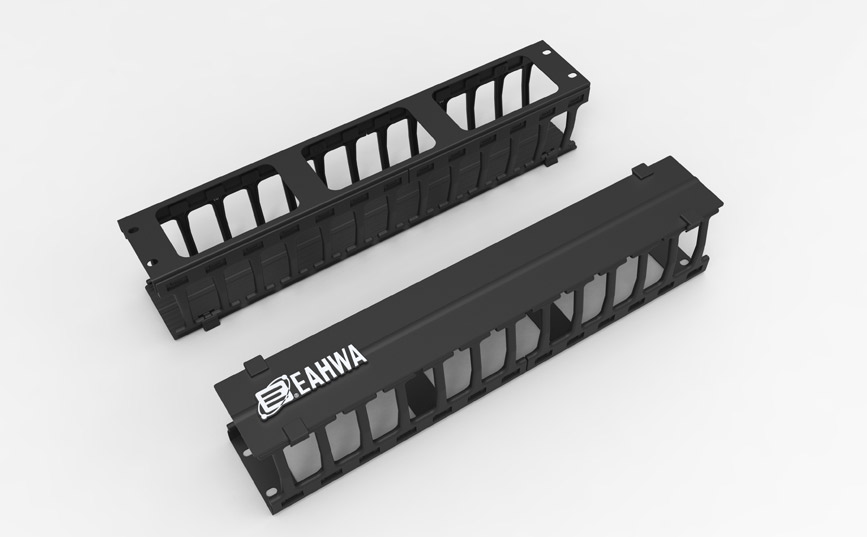 Horizontal Cable Management - Black